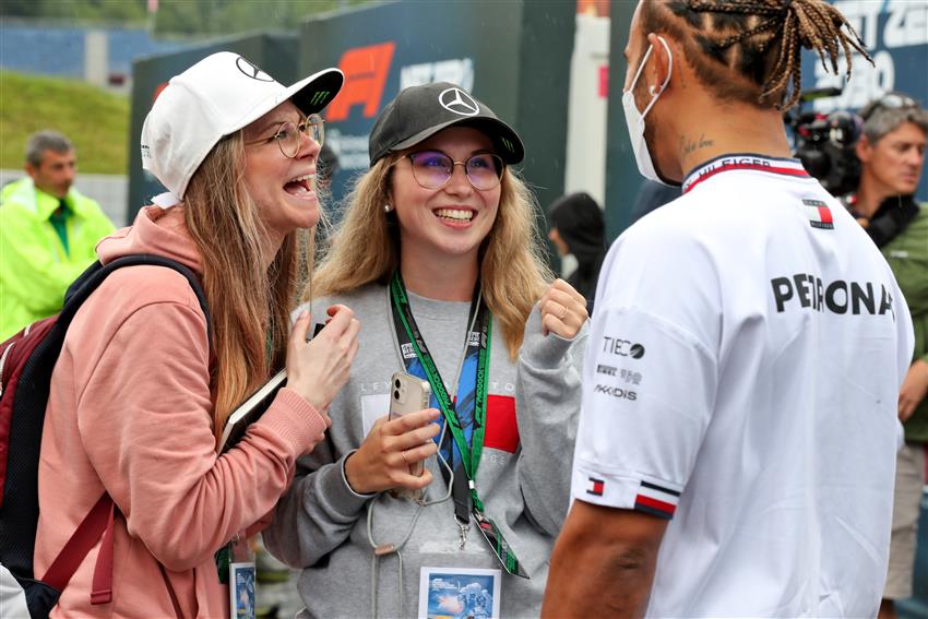 Lewis Hamilton and fans